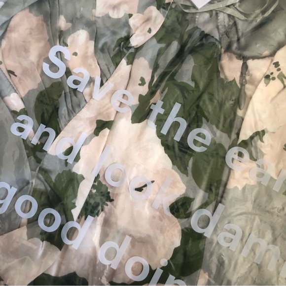 Reformation Veria Silk Dress - Tarragon - Picture 5 of 7